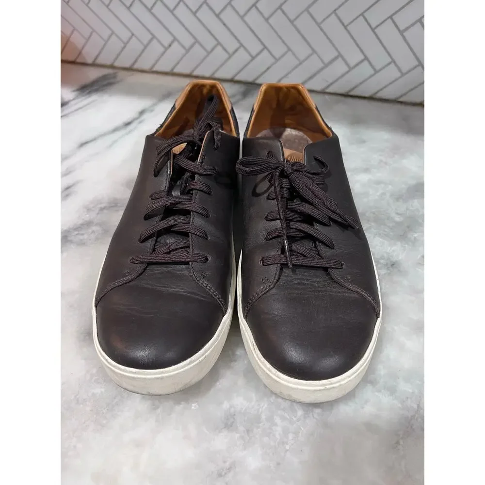 Olukai Laeahi LII Leather Sneakers Men’11 Brown Lace Up Casual Shoes 10455-4848 - Picture 3 of 10